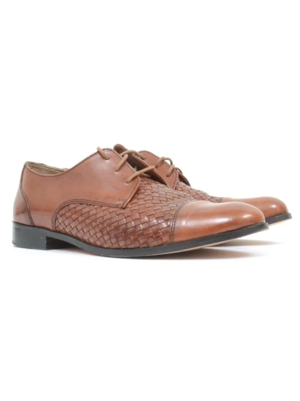 Cole Haan Leather Oxford Flats - Jagger Weave Men's 9.5 Preppy Business Dressy